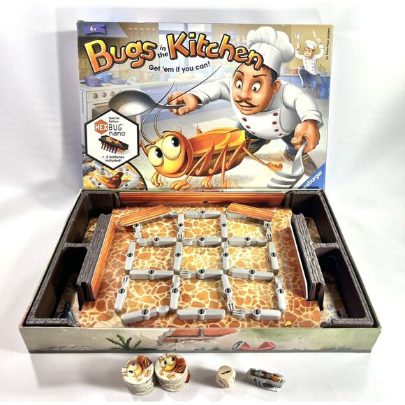 Bugs in the Kitchen Board Game HexBug Hex Bug Nano Ravensburger Complete Set - Picture 3 of 14